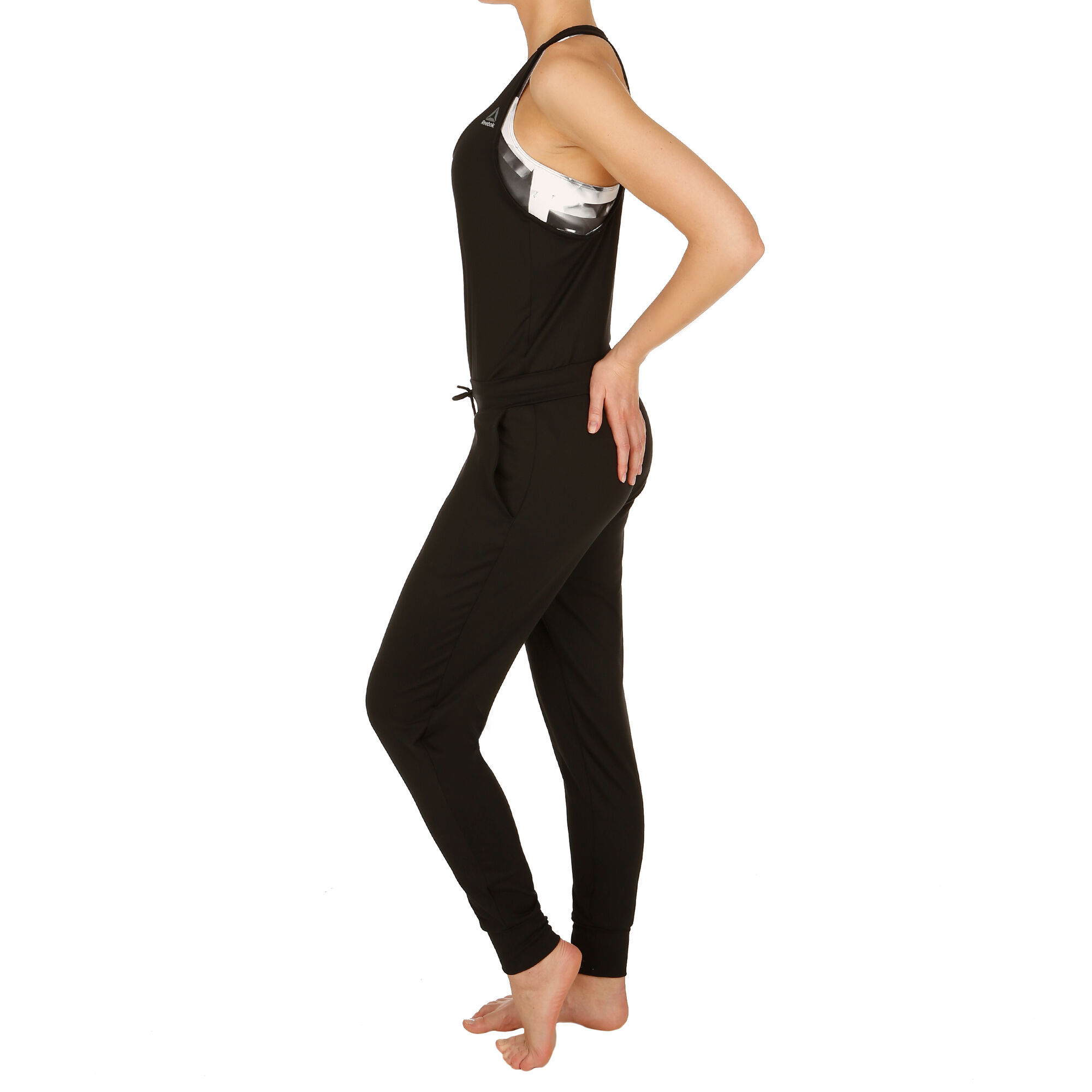 buy Reebok Workout Ready Romper Jumpsuit Women - Black online | Jogging ...